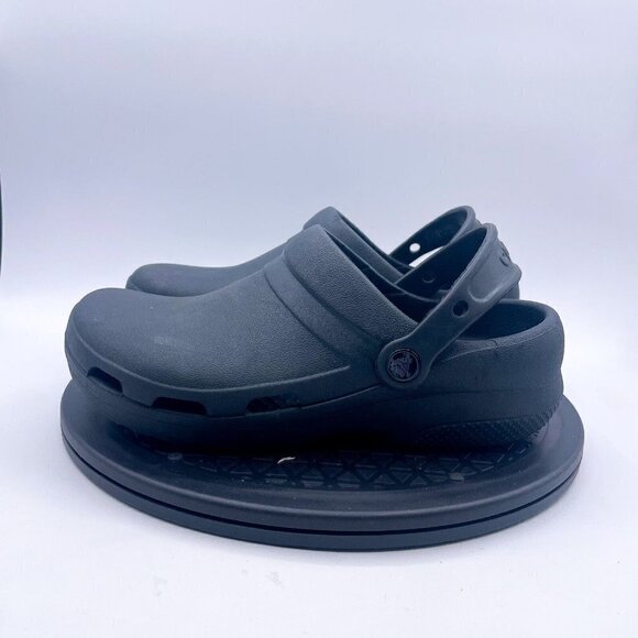 Crocs Black Bistro clogs slip resistant closed toe Mens 6 Women’s 8 - Picture 2 of 9